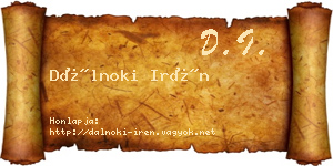 Dálnoki Irén névjegykártya